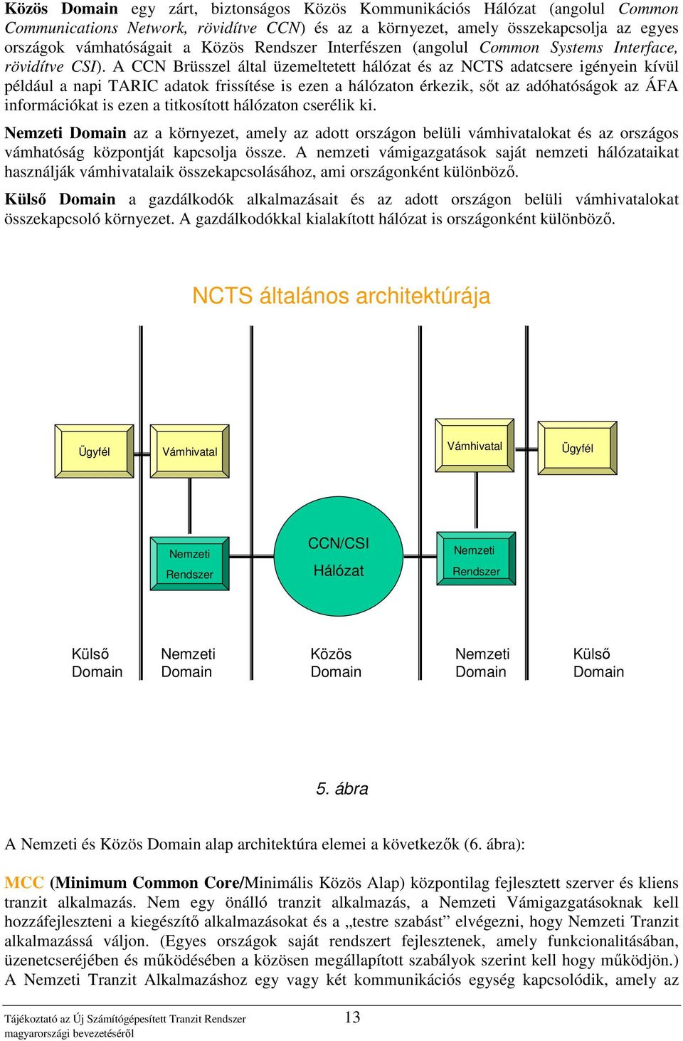 A CCN Brüsszel által üzemeltetett hálózat és az NCTS adatcsere igényein kívül például a napi TARIC adatok frissítése is ezen a hálózaton érkezik, sıt az adóhatóságok az ÁFA információkat is ezen a