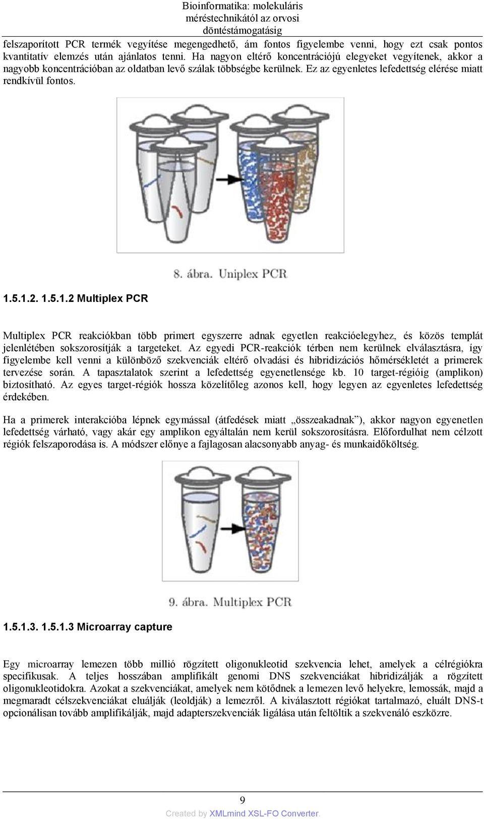 1.5.1.2 Multiplex PCR Multiplex PCR reakciókban több primert egyszerre adnak egyetlen reakcióelegyhez, és közös templát jelenlétében sokszorosítják a targeteket.