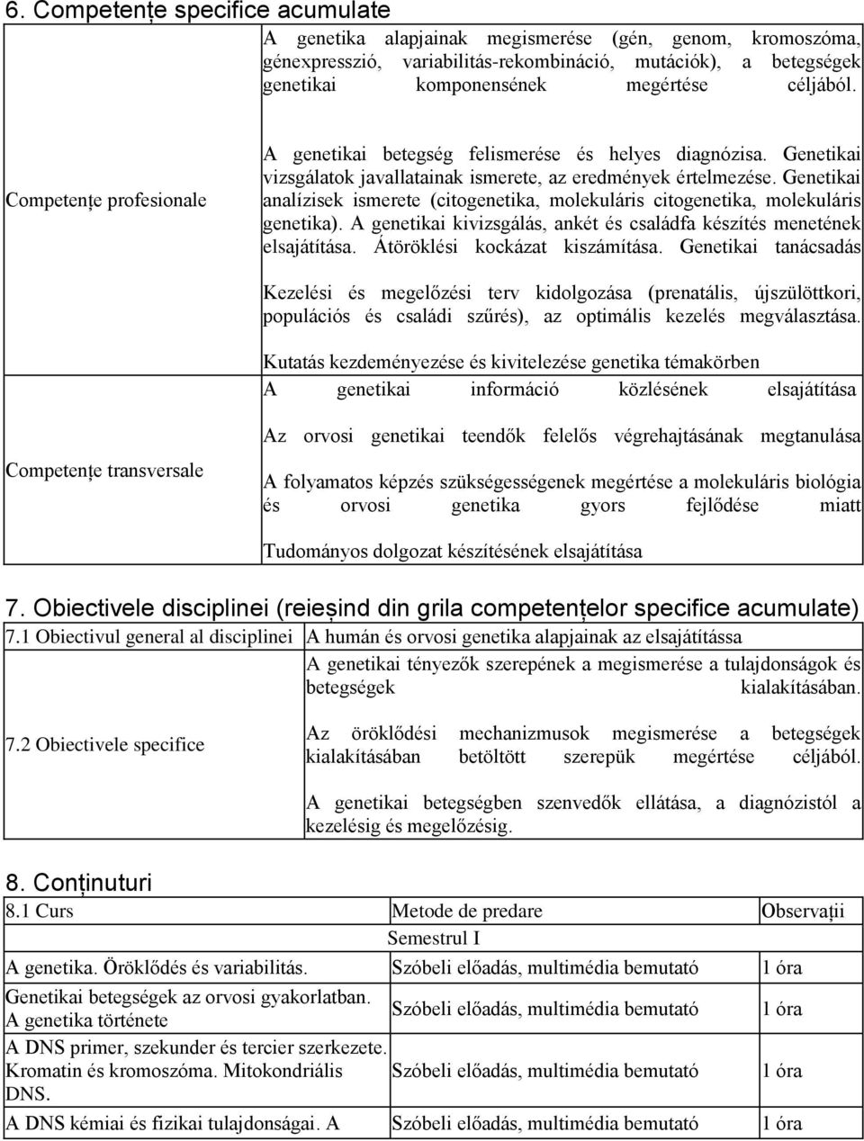 Genetikai analízisek ismerete (citogenetika, molekuláris citogenetika, molekuláris genetika). A genetikai kivizsgálás, ankét és családfa készítés menetének elsajátítása.