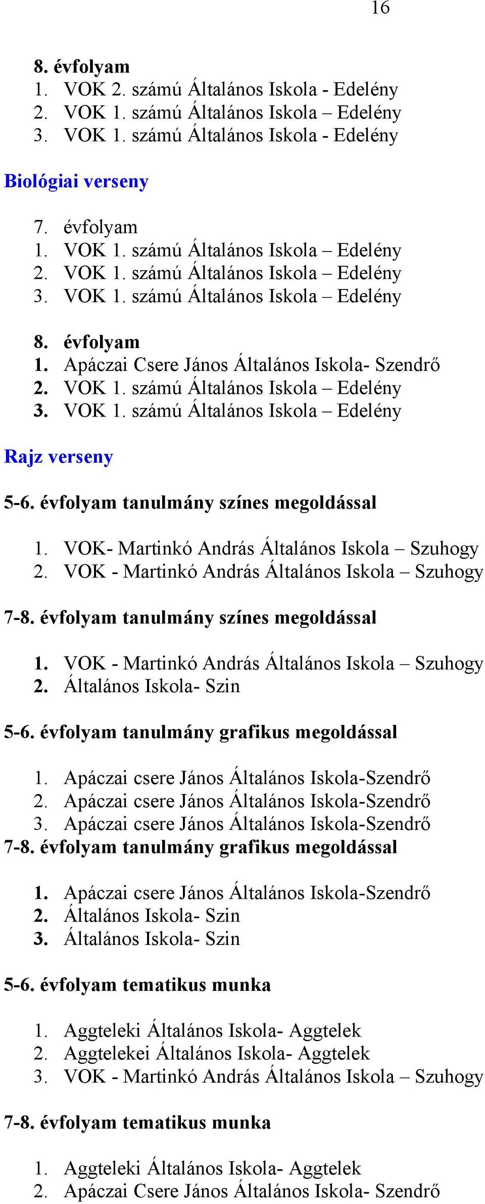 tanulmány színes megoldással 1. VOK- Martinkó András Általános Iskola Szuhogy 2. VOK - Martinkó András Általános Iskola Szuhogy 7-8. tanulmány színes megoldással 1.