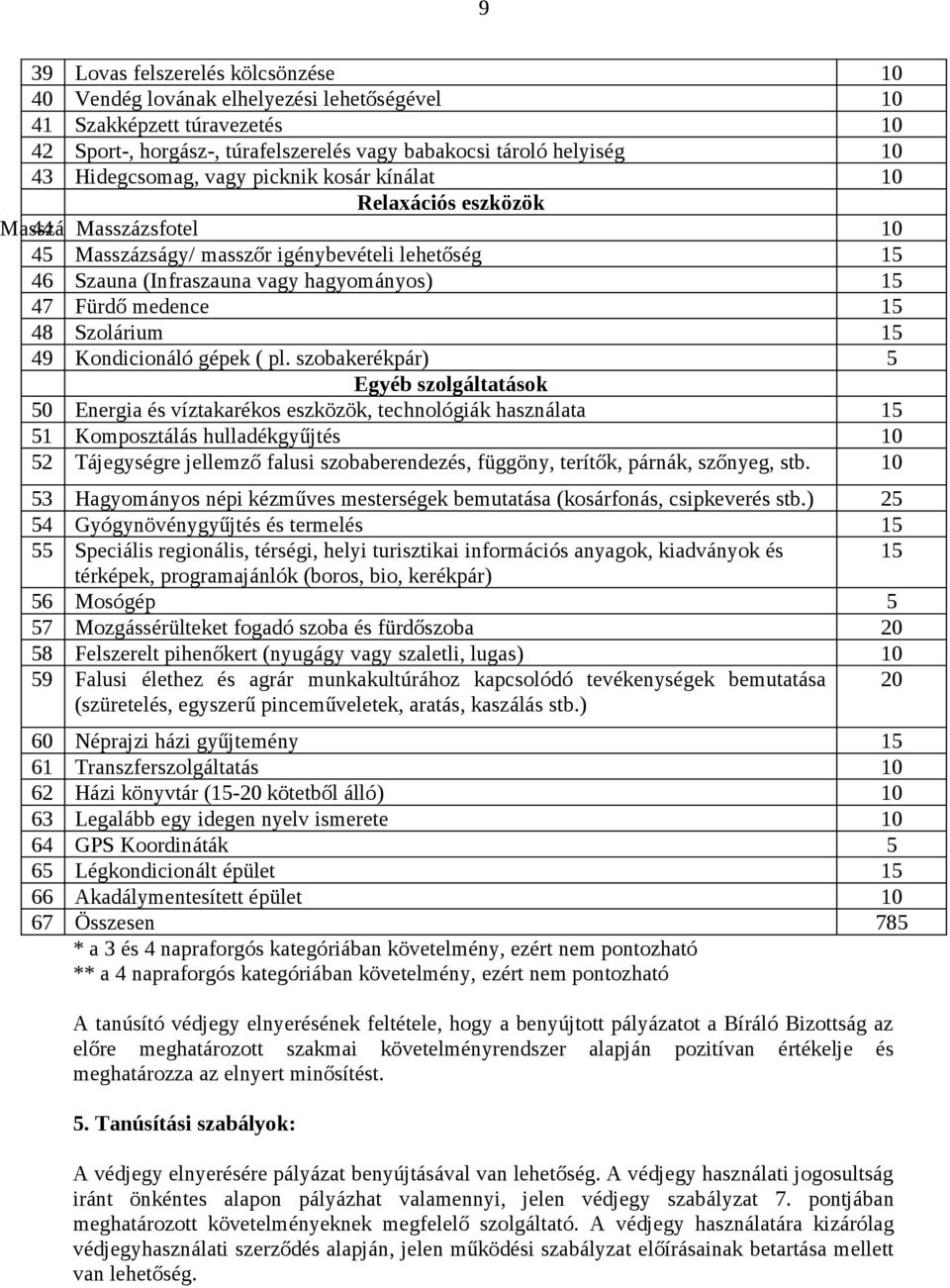 medence 15 48 Szolárium 15 49 Kondicionáló gépek ( pl.