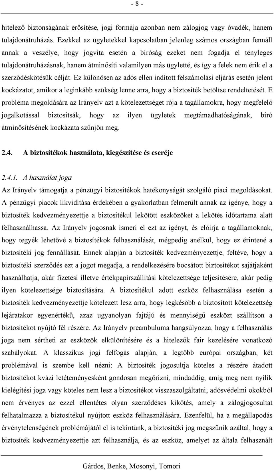 Pénzügyi biztosítékok - PDF Free Download