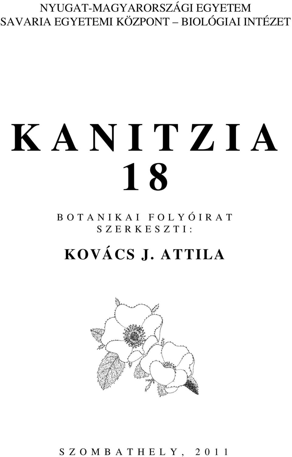 KANITZIA 18 BOTANIKAI FOLYÓIRAT