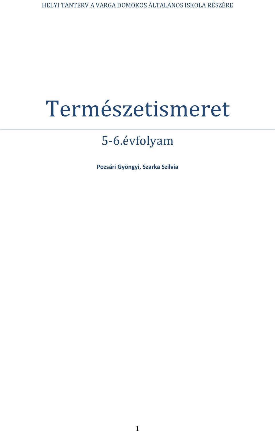 Természetismeret 5-6.