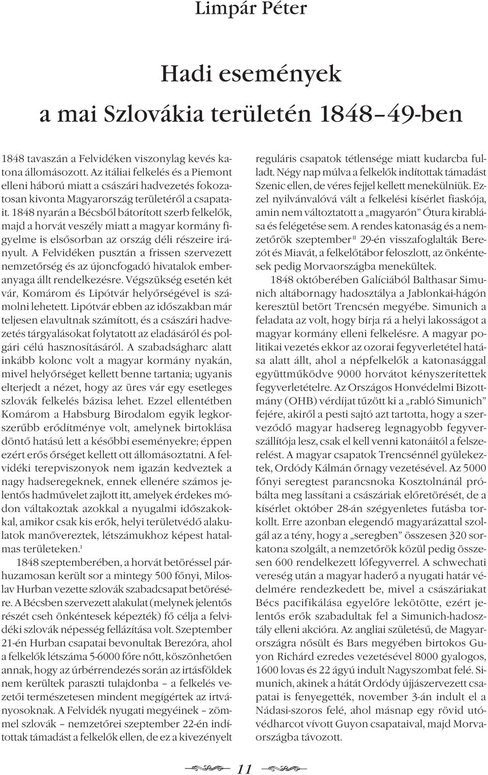 1848 nyarán a Bécsből bátorított szerb felkelők, majd a horvát veszély miatt a magyar kormány figyelme is elsősorban az ország déli részeire irányult.