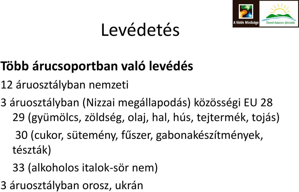 zöldség, olaj, hal, hús, tejtermék, tojás) 30 (cukor, sütemény, fűszer,