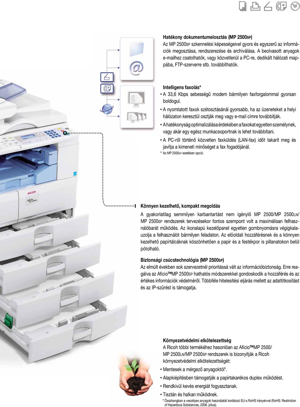 Intelligens faxolás* A 33,6 Kbps sebességű modem bármilyen faxforgalommal gyorsan boldogul.