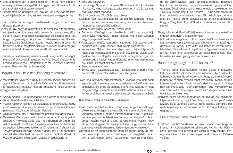 Vehetjük úgy, hogy az áldozati állat feláldozása a fô tevékenység (amit az Amida helyettesít), de minden, ami ezt megelôzi és ami követi, megfelelô tisztasággal és szentséggel kell, hogy