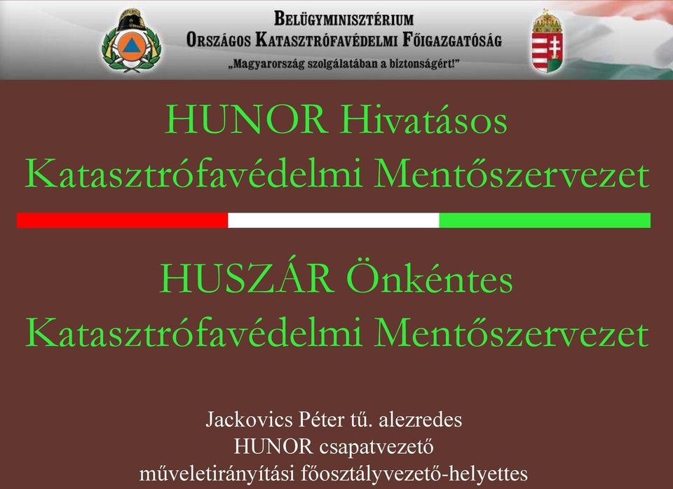 Katasztrófavédelmi Mentőszervezet Jackovics