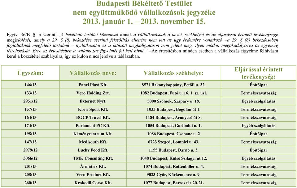 (8) bekezdése szerinti felszólítás ellenére nem tett az ügy érdemére vonatkozó a 29.