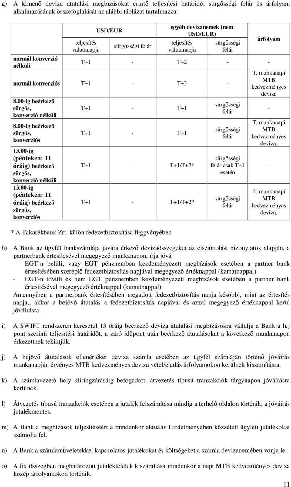 00-ig beérkező sürgős, konverziós 13.00-ig (pénteken: 11 óráig) beérkező sürgős, konverzió nélküli 13.