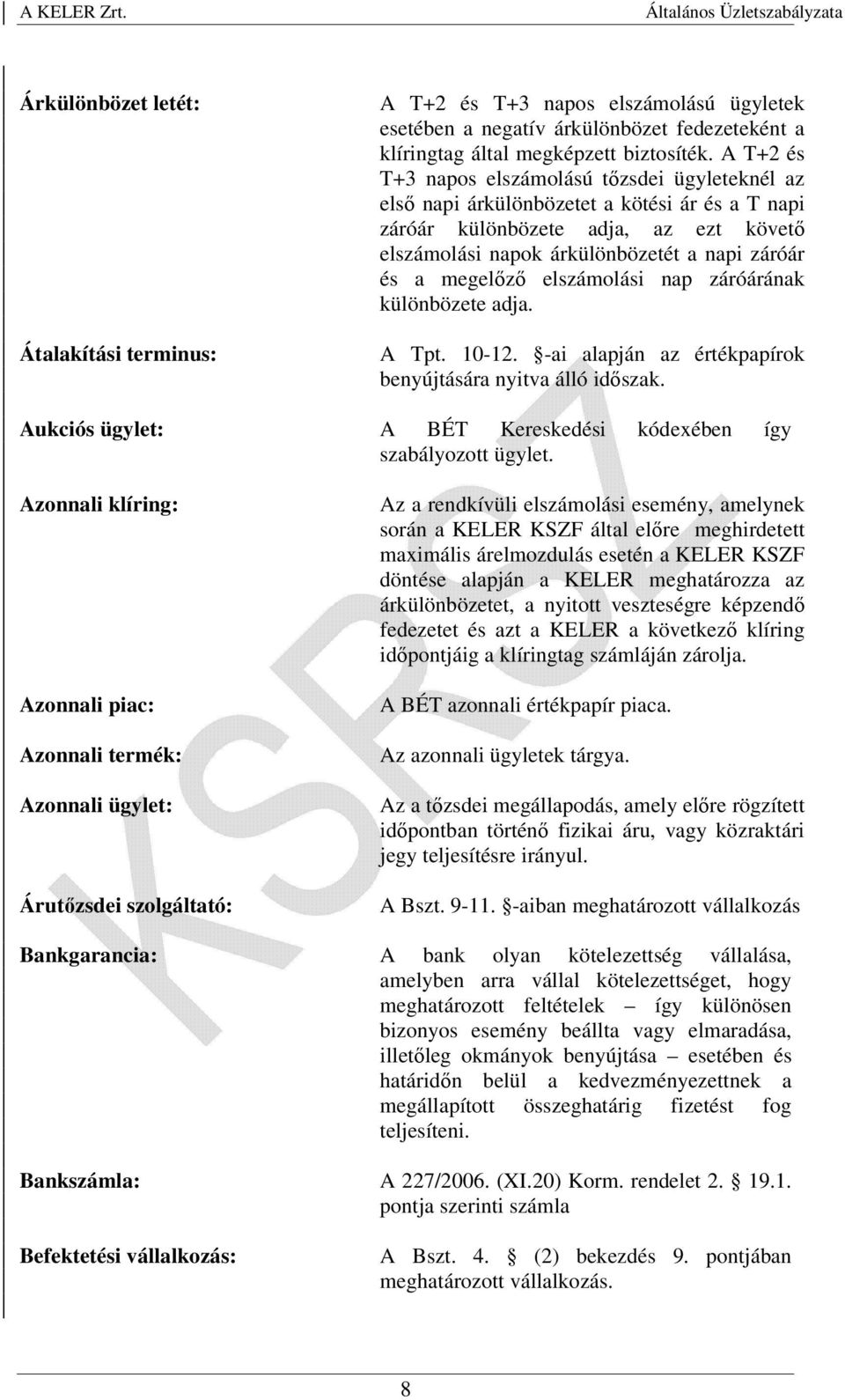 megelőző elszámolási nap záróárának különbözete adja. A Tpt. 10-12. -ai alapján az értékpapírok benyújtására nyitva álló időszak. Aukciós ügylet: A BÉT Kereskedési kódexében így szabályozott ügylet.