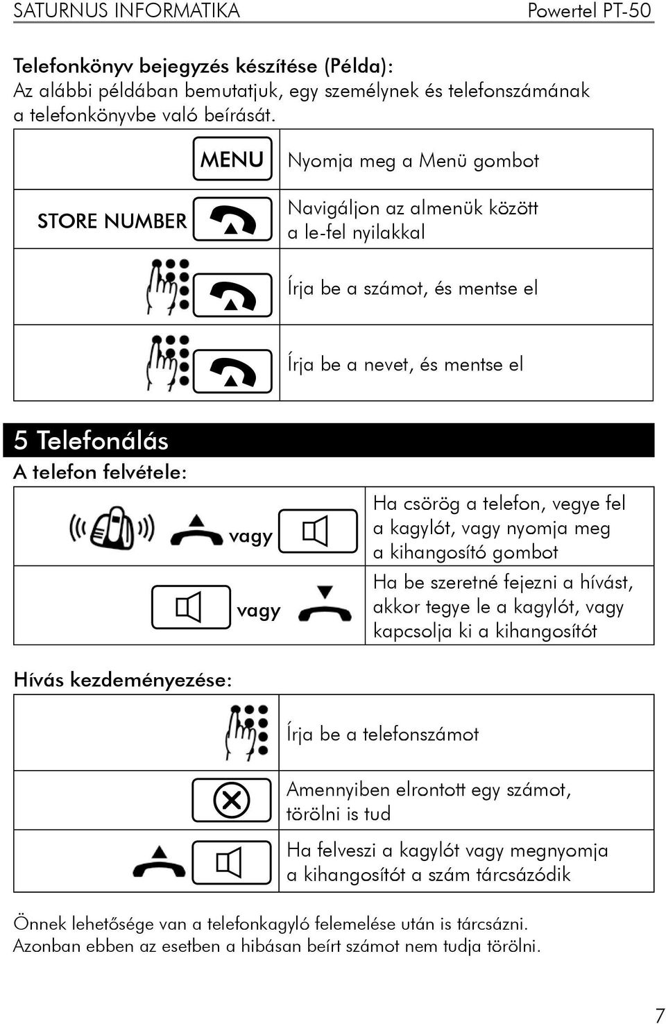 csörög a telefon, vegye fel a kagylót, vagy nyomja meg a kihangosító gombot Ha be szeretné fejezni a hívást, akkor tegye le a kagylót, vagy kapcsolja ki a kihangosítót Hívás kezdeményezése: Írja be a