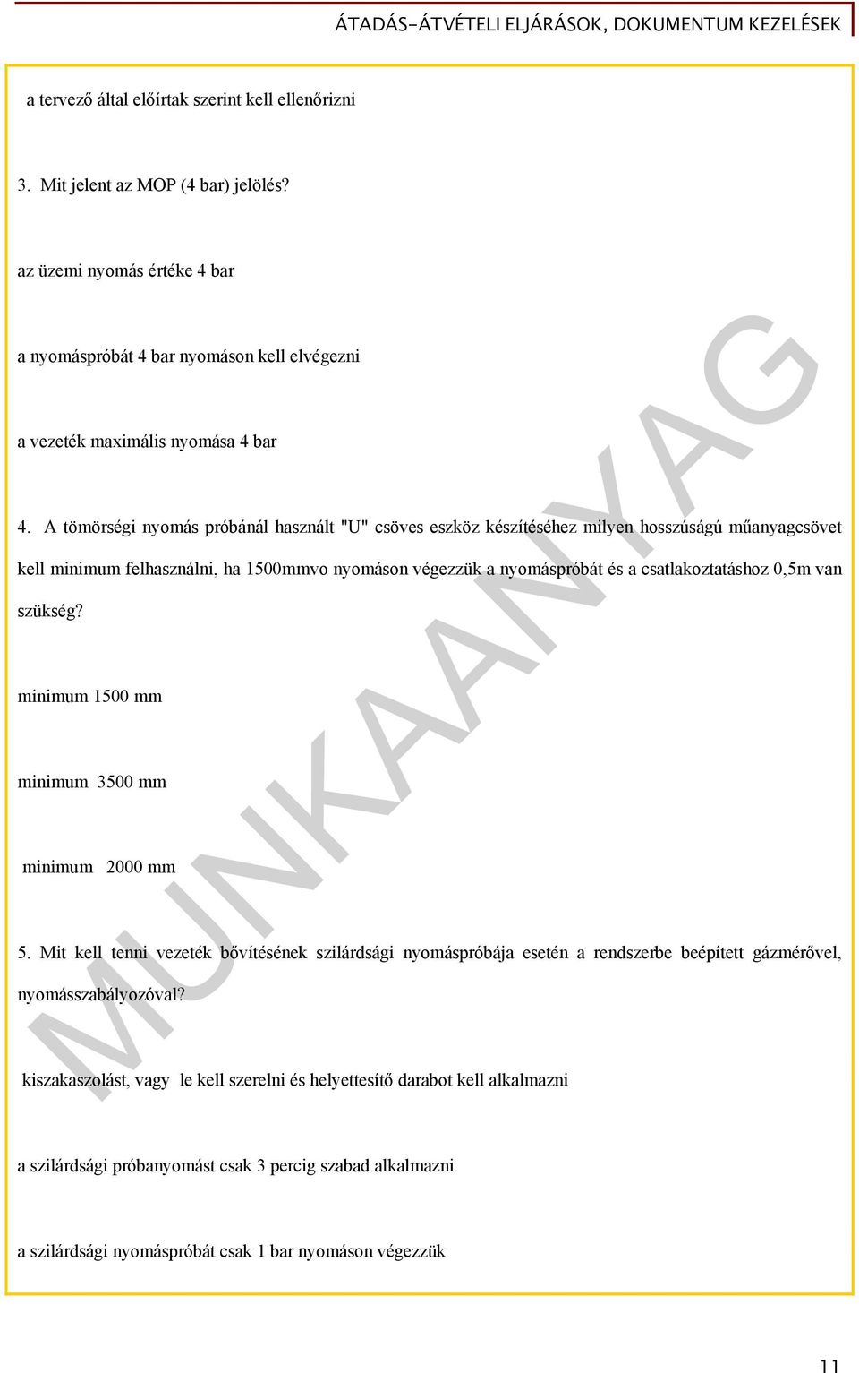 MUNKAANYAG. Bucsi Sándor. Átadás-átvételi eljárások, dokumentum kezelések.  A követelménymodul megnevezése: Gázkészülék-szerelési feladatok - PDF Free  Download