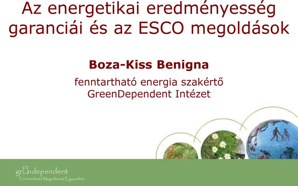 Boza-Kiss Benigna fenntartható