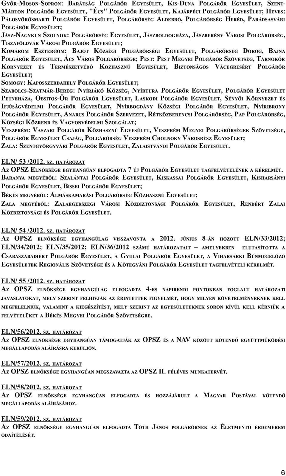 POLGÁRŐR EGYESÜLET; KOMÁROM ESZTERGOM: BAJÓT KÖZSÉGI POLGÁRŐRSÉGI EGYESÜLET, POLGÁRŐRSÉG DOROG, BAJNA POLGÁRŐR EGYESÜLET, ÁCS VÁROS POLGÁRŐRSÉGE; PEST: PEST MEGYEI POLGÁRŐR SZÖVETSÉG, TÁRNOKŐR