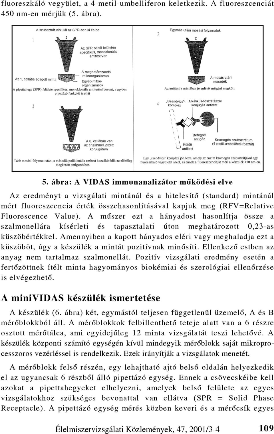 Value). A mûszer ezt a hányadost hasonlítja össze a szalmonellára kísérleti és tapasztalati úton meghatározott 0,23-as küszöbértékkel.