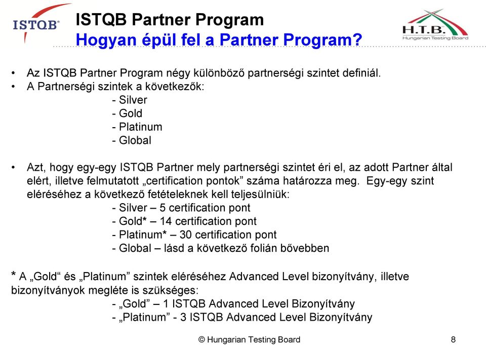 certification pontok száma határozza meg.