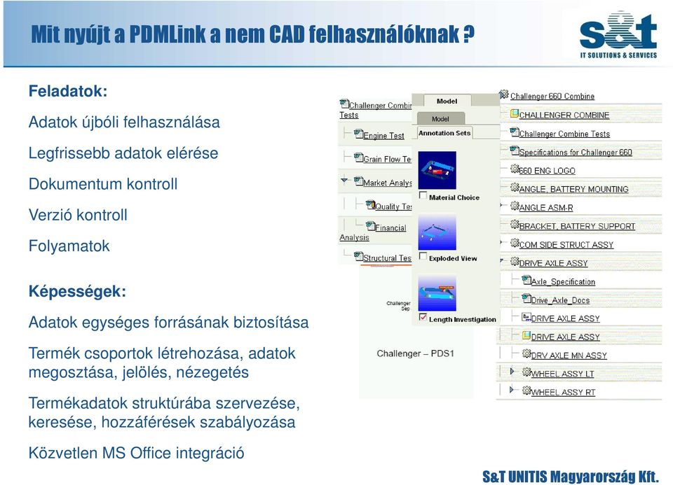 kontroll Folyamatok Képességek: Adatok egységes forrásának biztosítása Termék csoportok