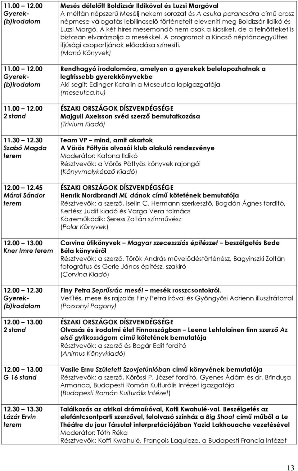 Boldizsár Ildikó és Luzsi Margó. A két híres mesemondó nem csak a kicsiket, de a felnıtteket is biztosan elvarázsolja a mesékkel.