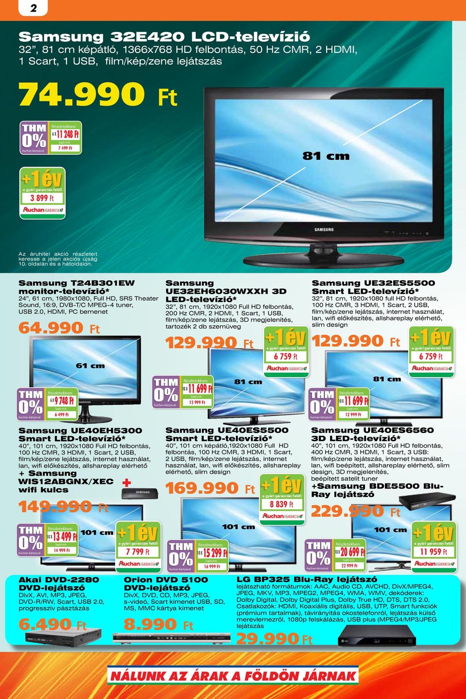Samsung T24B301EW monitor-televízió* 24, 61 cm, 1980x1080, Full HD, SRS Theater Sound, 16:9, DVB-T/C MPEG-4 tuner, USB 2.0, HDMI, PC bemenet 64.
