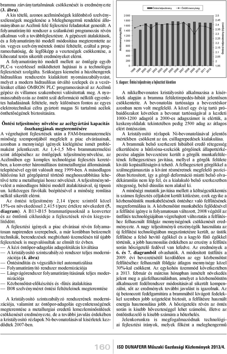 A folyamatirányító rendszer a szálankénti programozás révén alkalmas volt a továbbfejlesztésre. A gépészeti átalakítások, és a folyamatirányító modell módosítása megteremtette az ún.