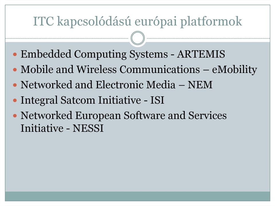 emobility Networked and Electronic Media NEM Integral Satcom