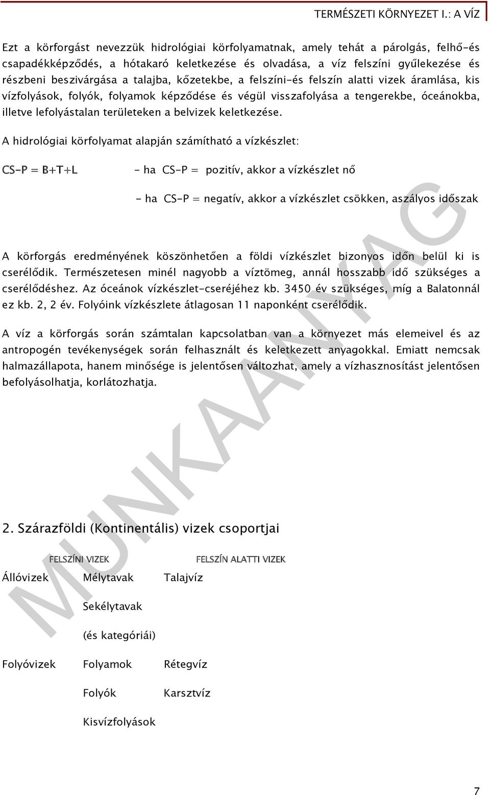 belvizek keletkezése.