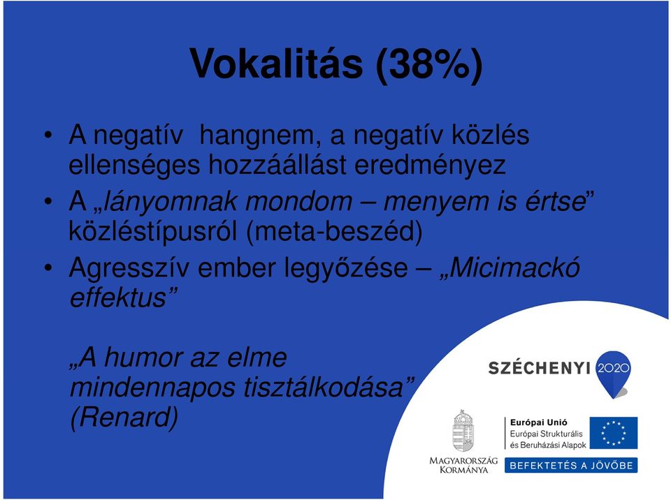 is értse közléstípusról (meta-beszéd) Agresszív ember