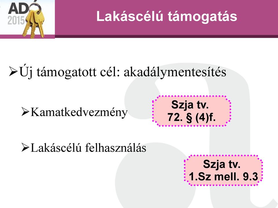 Kamatkedvezmény Lakáscélú