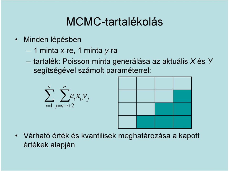 segítségével számolt paraméterrel: å å e 2