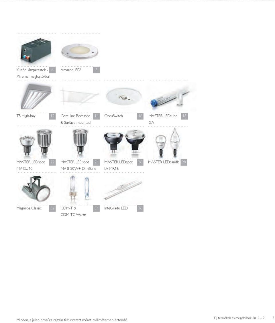 MASTER LEDcandle 28 MV 8-50W+ DimTone LV MR16 Magneos Classic 32 CDM-T & 34 InteGrade LED 36 CDM-TC Warm