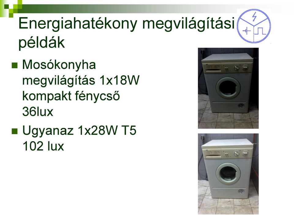 Mosókonyha megvilágítás