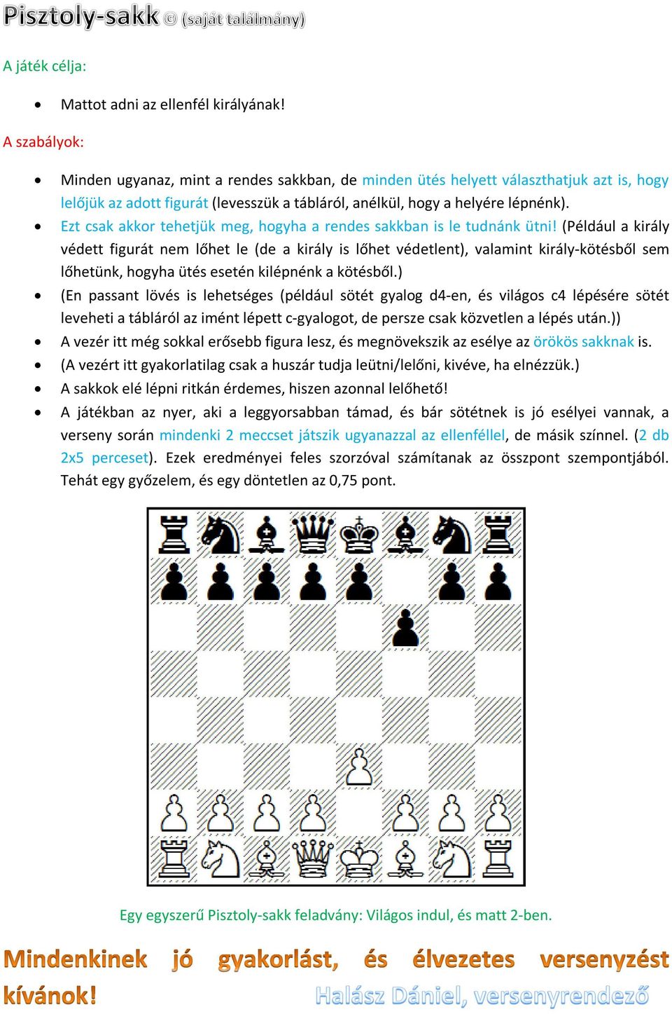 Egy francia-sakk feladvány: Világos lép, és döntetlen az alsó sor az 1.  sor! - PDF Ingyenes letöltés