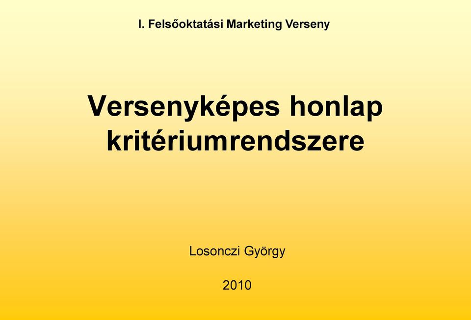 Versenyképes honlap