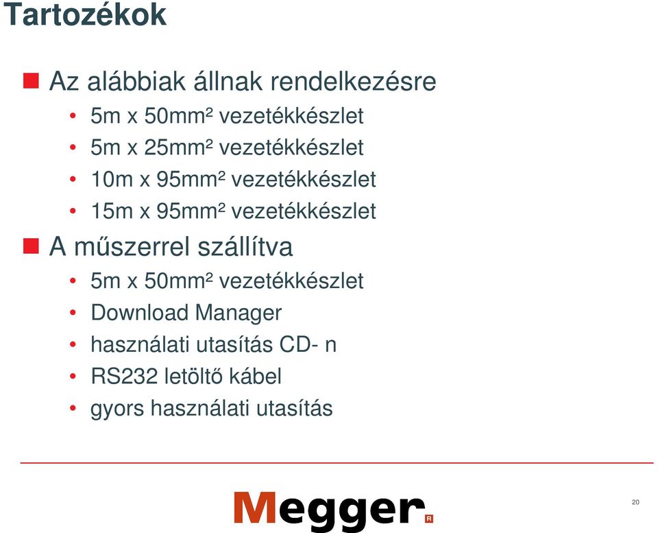 vezetékkészlet A mszerrel szállítva 5m x 50mm² vezetékkészlet Download