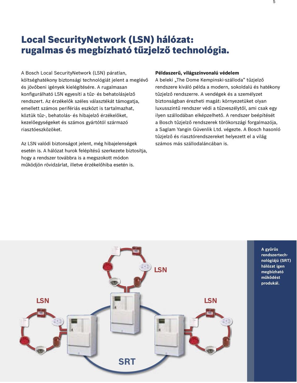A rugalmasan konfigurálható LSN egyesíti a tűz- és behatolásjelző rendszert.