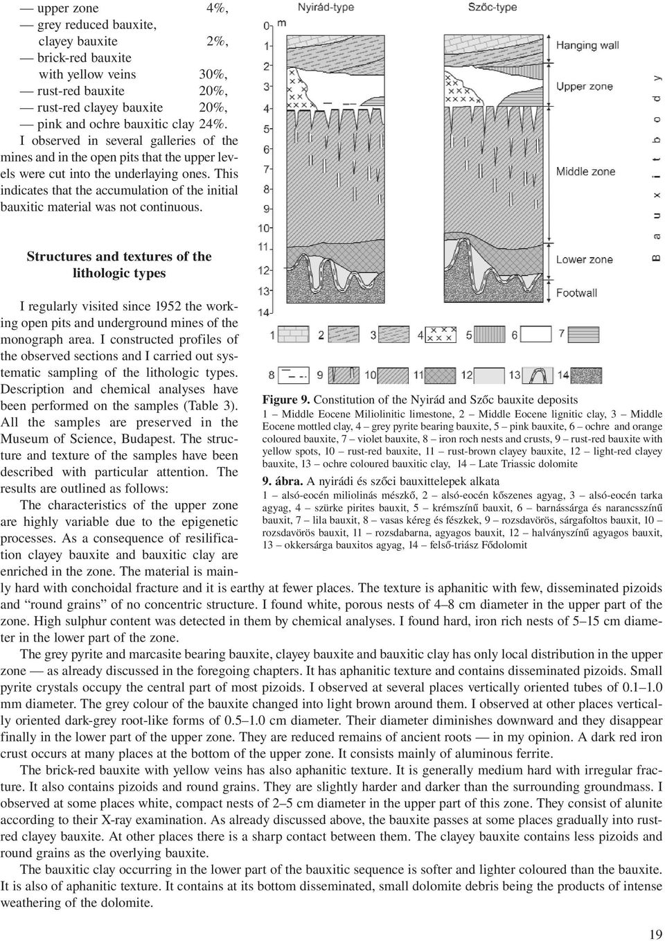 This indicates that the accumulation of the initial bauxitic material was not continuous. Structures and textures of the lithologic types Figure 9.