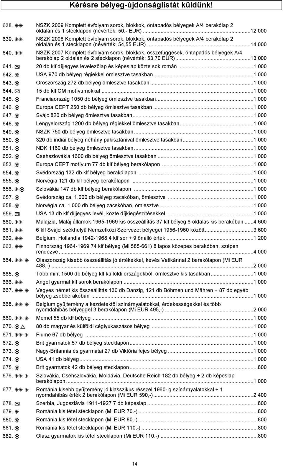 NSZK 2007 Komplett évfolyam sorok, blokkok, összefüggések, öntapadós bélyegek A/4 berakólap 2 oldalán és 2 stecklapon (névérték: 53,70 EUR)...13 000 641.