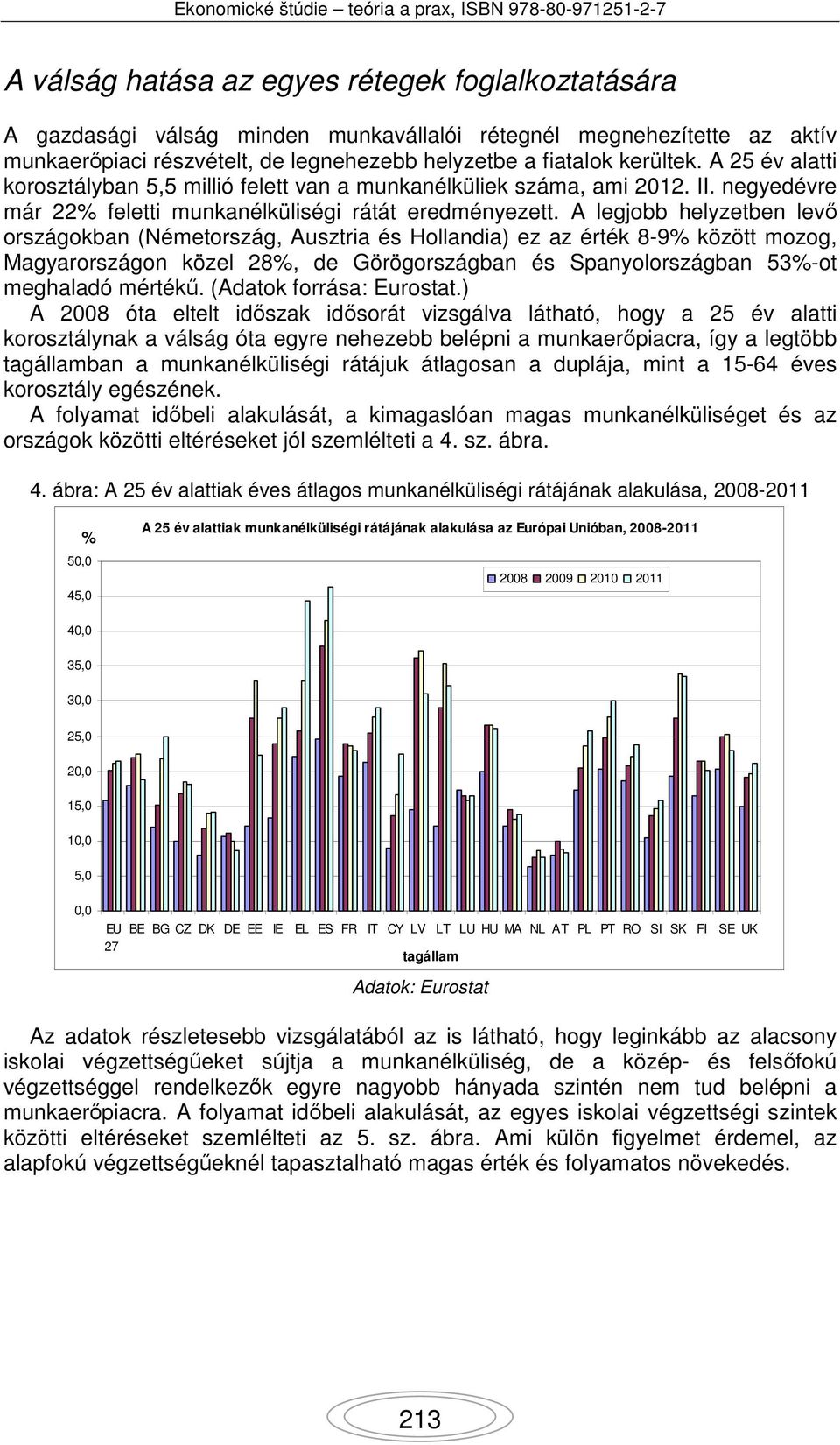 A legjobb helyzetben levő országokban (Németország, Ausztria és Hollandia) ez az érték 8-9% között mozog, Magyarországon közel 28%, de Görögországban és Spanyolországban 53%-ot meghaladó mértékű.