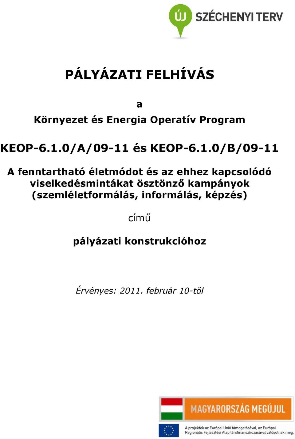 és KEOP-6.1.