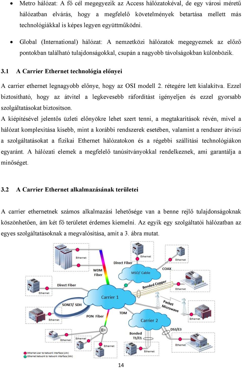 1 A Carrier Ethernet technológia előnyei A carrier ethernet legnagyobb előnye, hogy az OSI modell 2. rétegére lett kialakítva.