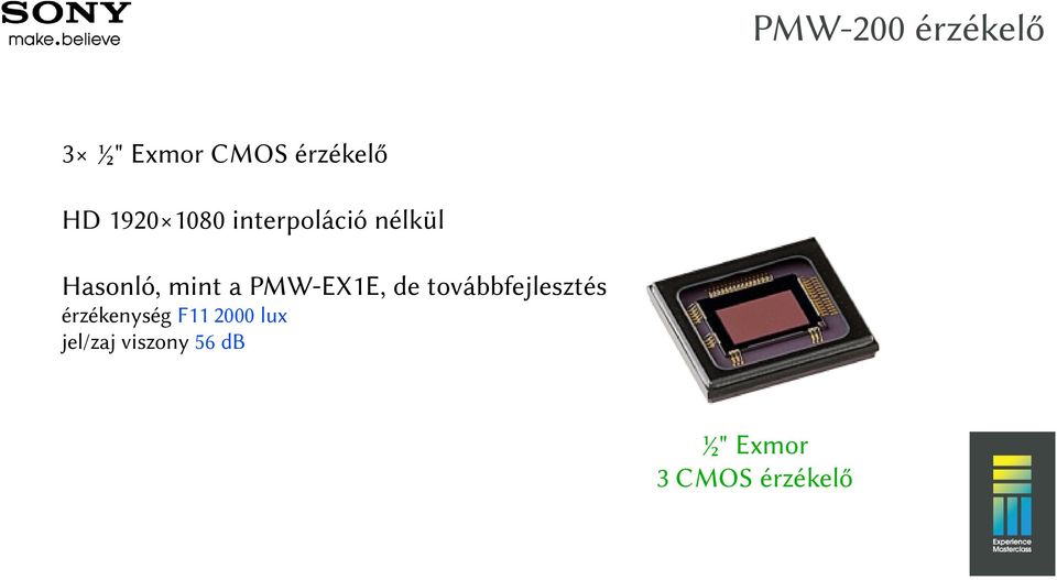 PMW-EX1E, de továbbfejlesztés érzékenység F11