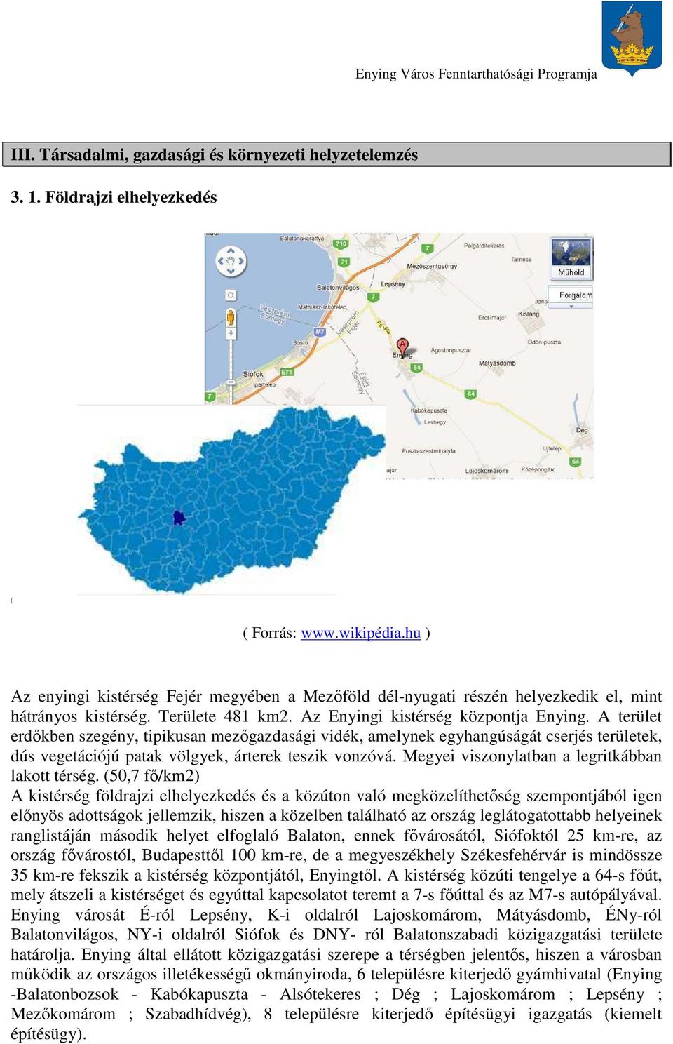 Enying Város. Local Agenda 21 - PDF Ingyenes letöltés