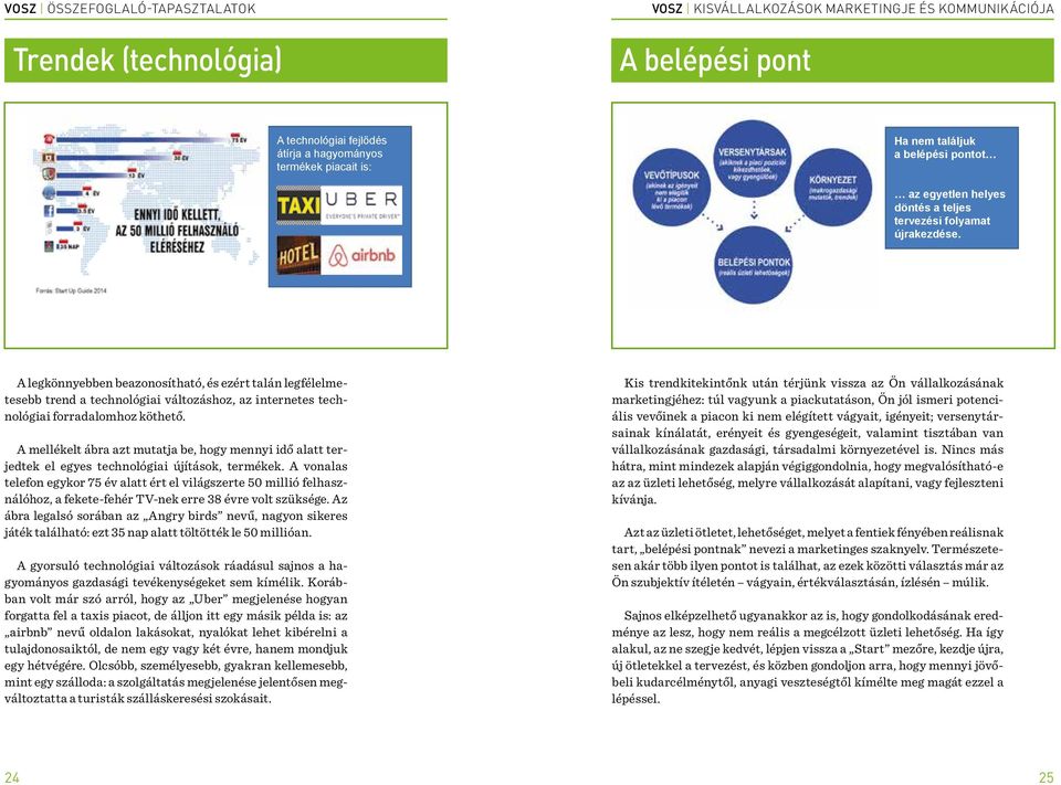 A mellékelt ábra azt mutatja be, hogy mennyi idő alatt terjedtek el egyes technológiai újítások, termékek.