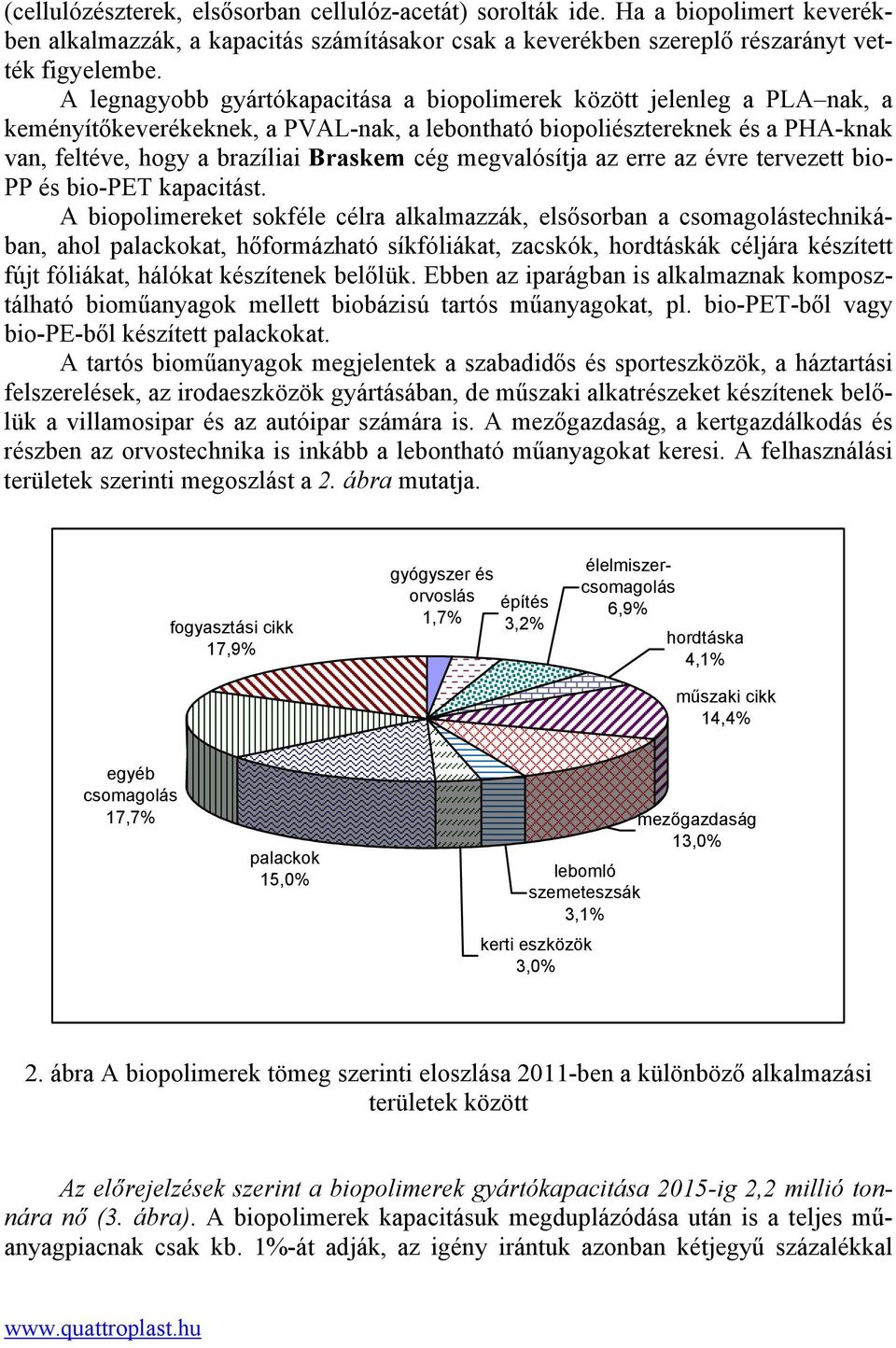 megvalósítja az erre az évre tervezett bio- PP és bio-pet kapacitást.