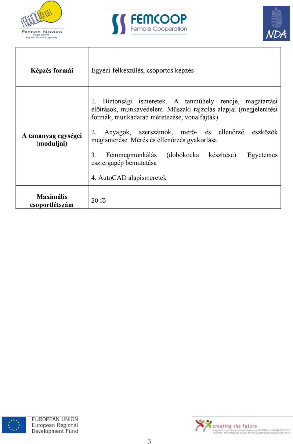 Műszaki rajzolás alapjai (megjelenítési formák, munkadarab méretezése, vonalfajták) A tananyag egységei (moduljai) 2.