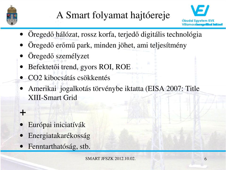 ROI, ROE CO2 kibocsátás csökkentés Amerikai jogalkotás törvénybe iktatta (EISA 2007: Title