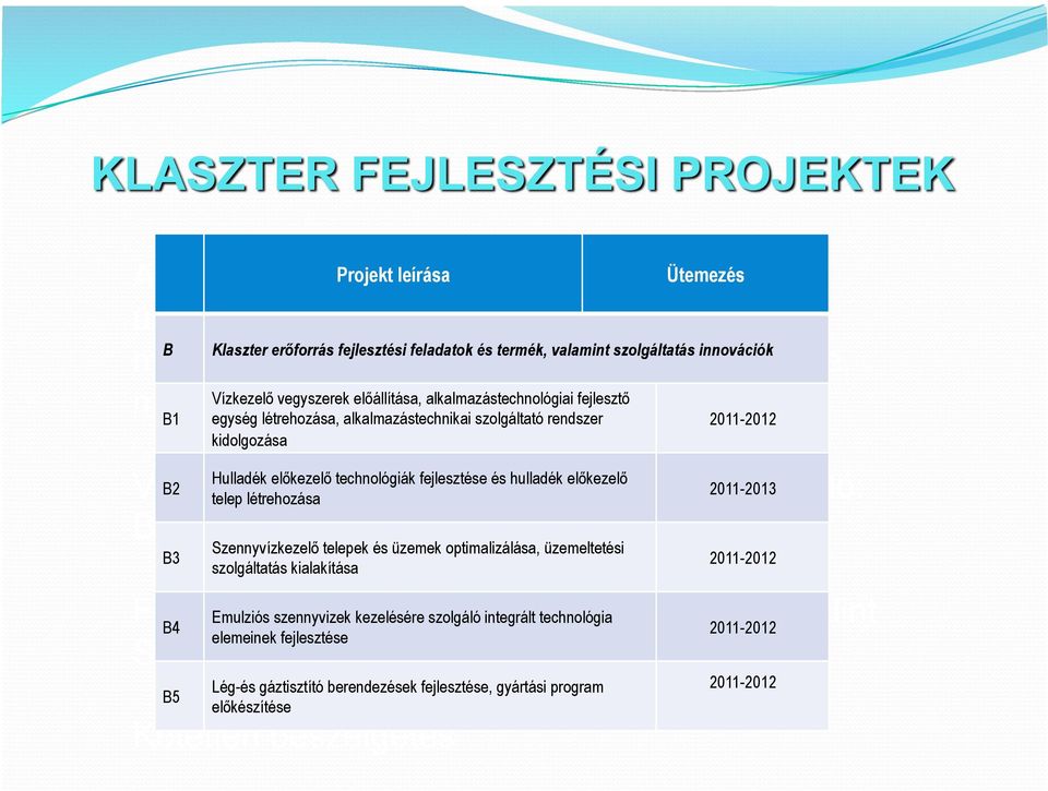 (előadó: Thury Péter) B1 egység létrehozása, alkalmazástechnikai szolgáltató rendszer kidolgozása Hulladék előkezelő technológiák fejlesztése és hulladék előkezelő VITI B2 Kft.