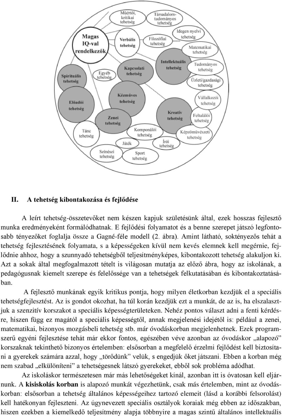 Amint látható, soktényezős tehát a tehetség fejlesztésének folyamata, s a képességeken kívül nem kevés elemnek kell megérnie, fejlődnie ahhoz, hogy a szunnyadó tehetségből teljesítményképes,